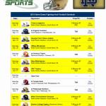 2015 Notre Dame Fighting Irish Football Schedule Helmet