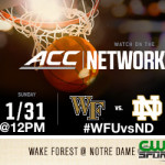 ACC BBALL WAKE FOREST AT NOTRE DAME 1.31.16