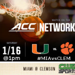 ACC Basketball 1.16.16 Miami at Clemson